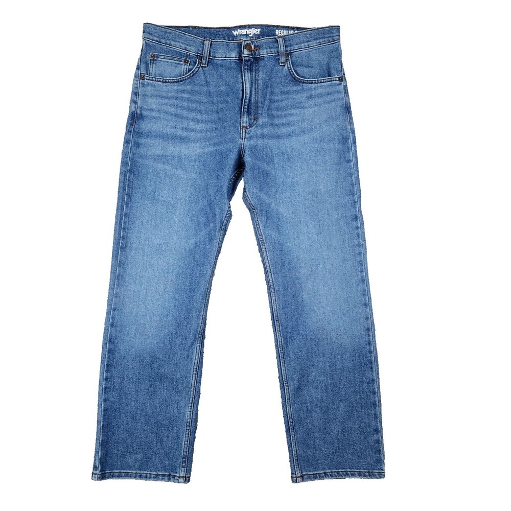 Wrangler Mens Jeans 36x30 Regular Fit Flex Jeans Stretch Comfort work jeans a033